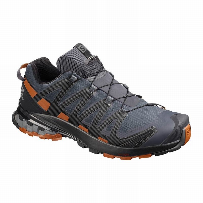 Chaussures De Trail Running Salomon Homme Bleu Foncé / Noir - Salomon XA PRO 3D V8 GORE-TEX WIDE - F